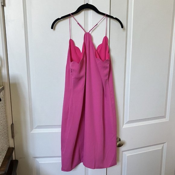 NWT J. Crew Pink Scallop Hem Pink Barbie Barbiecore Mini Dress - Picture 7 of 7